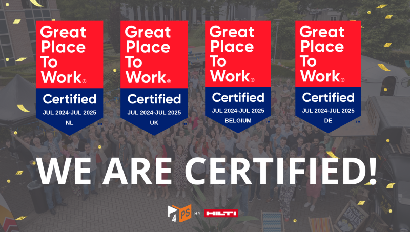 4PS gecertificeerd als Great Place to Work!